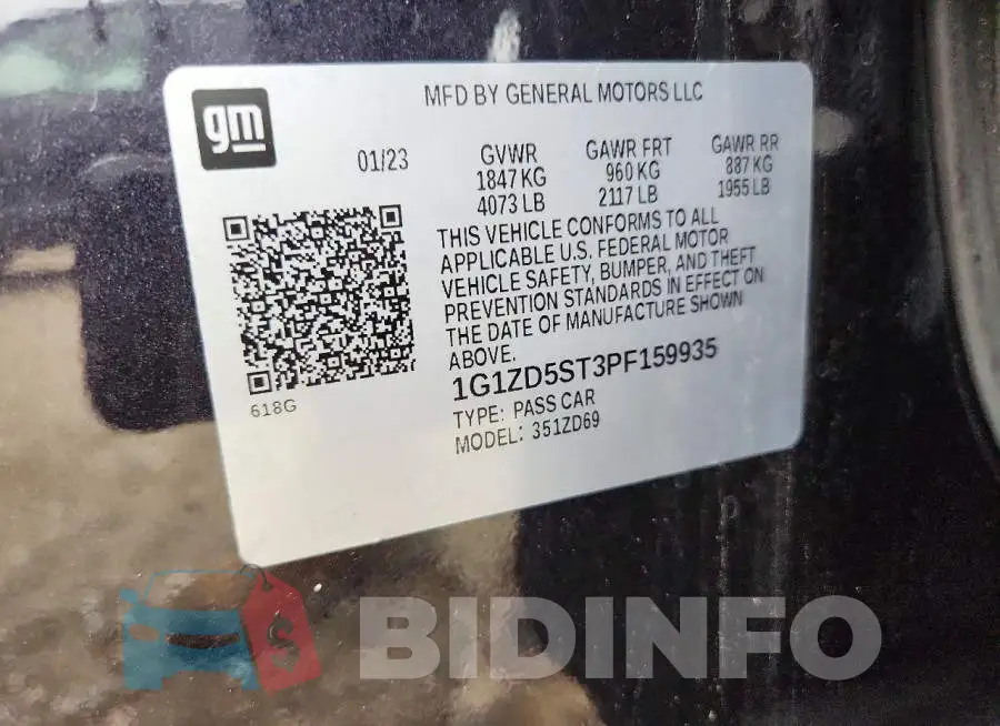 1G1ZD5ST3PF159935 Photo# 12
