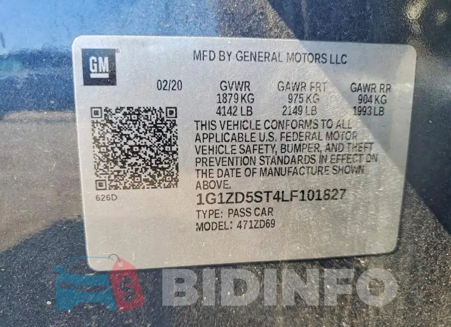 1G1ZD5ST4LF101827 Photo# 13