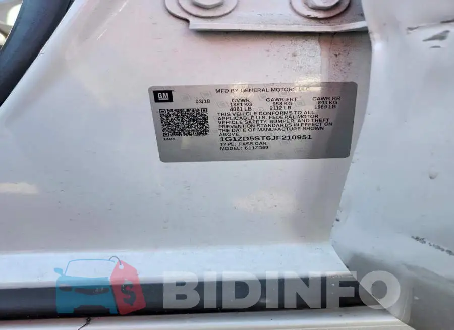 1G1ZD5ST6JF210951 Photo# 12