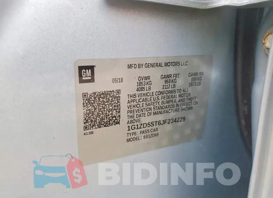 1G1ZD5ST6JF234229 Photo# 12