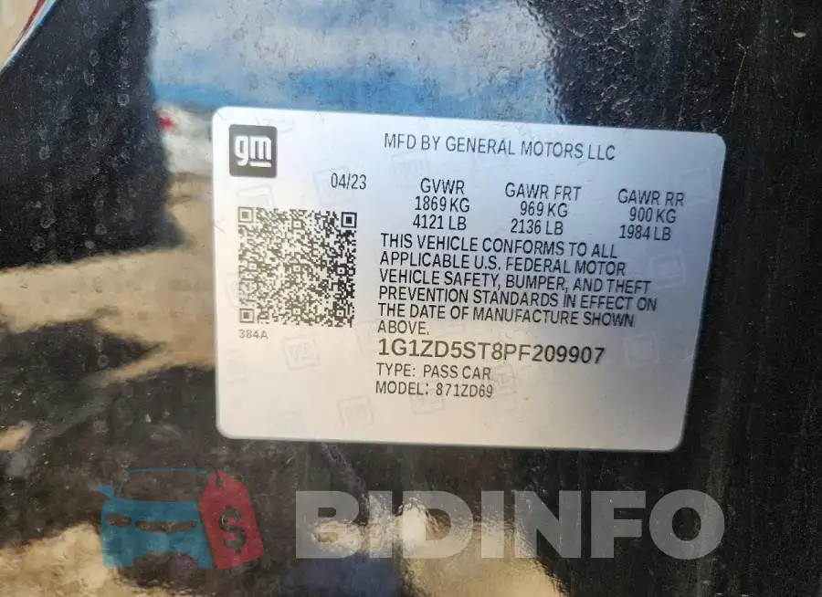 1G1ZD5ST8PF209907 Photo# 12