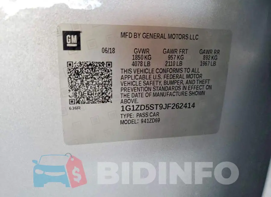 1G1ZD5ST9JF262414 Photo# 12