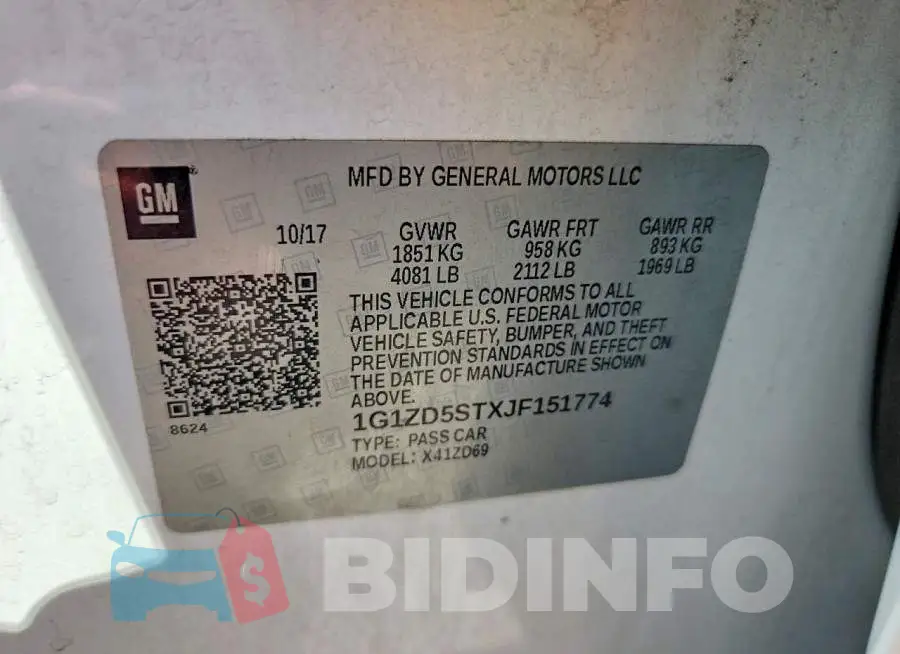1G1ZD5STXJF151774 Photo# 12