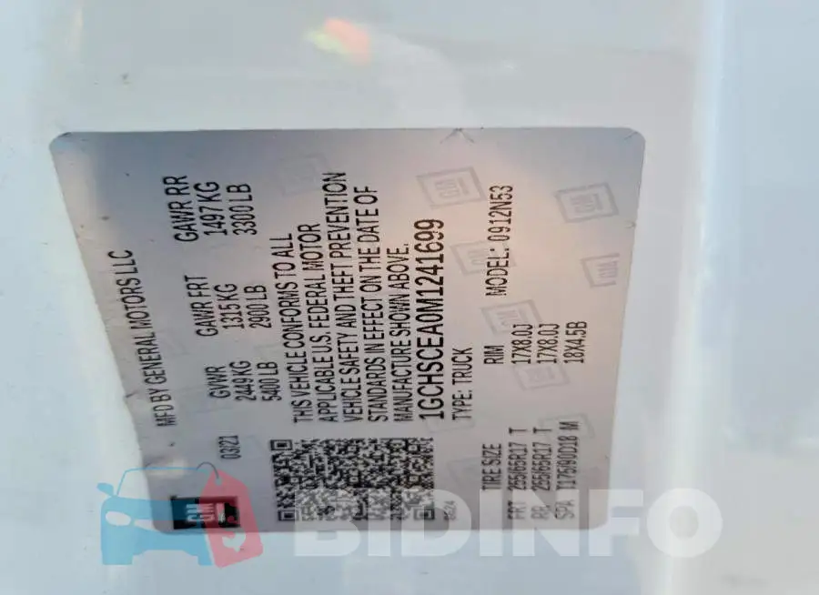 1GCHSCEA0M1241699 Photo# 13