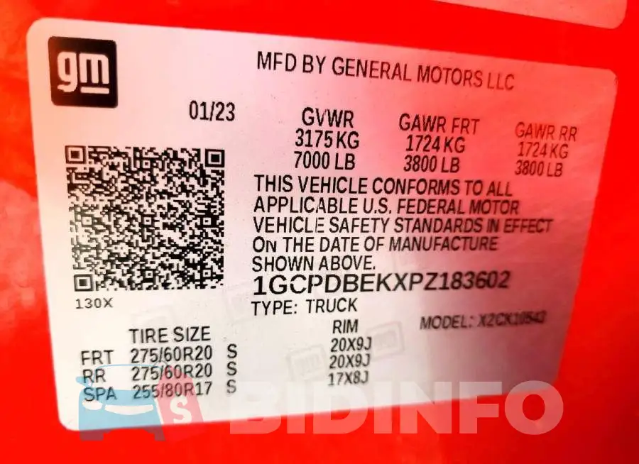 1GCPDBEKXPZ183602 Photo# 12