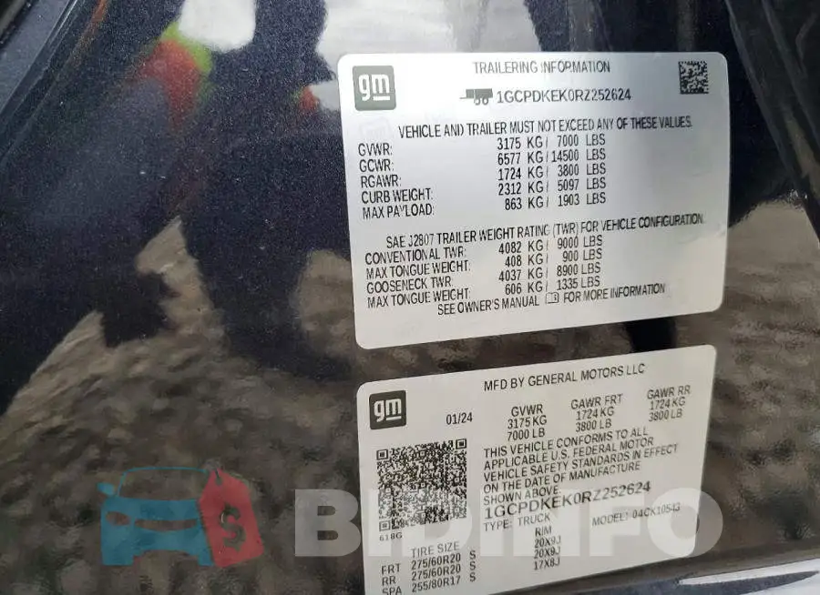 1GCPDKEK0RZ252624 Photo# 12