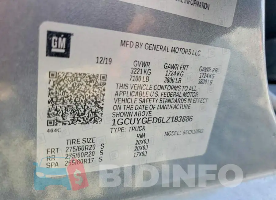 1GCUYGED6LZ183886 Photo# 12