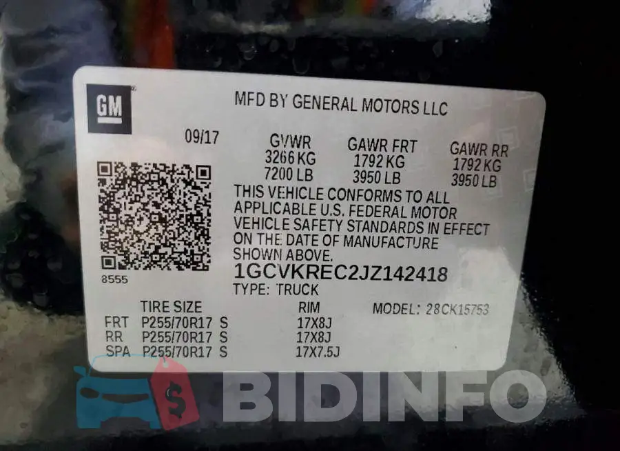 1GCVKREC2JZ142418 Photo# 13