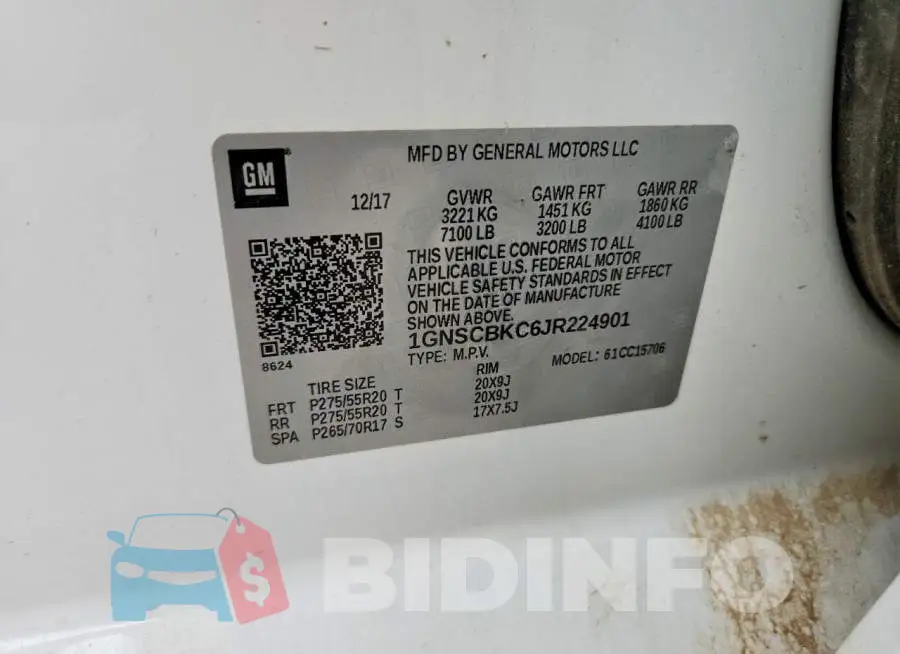 1GNSCBKC6JR224901 Photo# 13