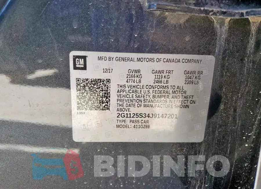 2G1125S34J9147201 Photo# 12