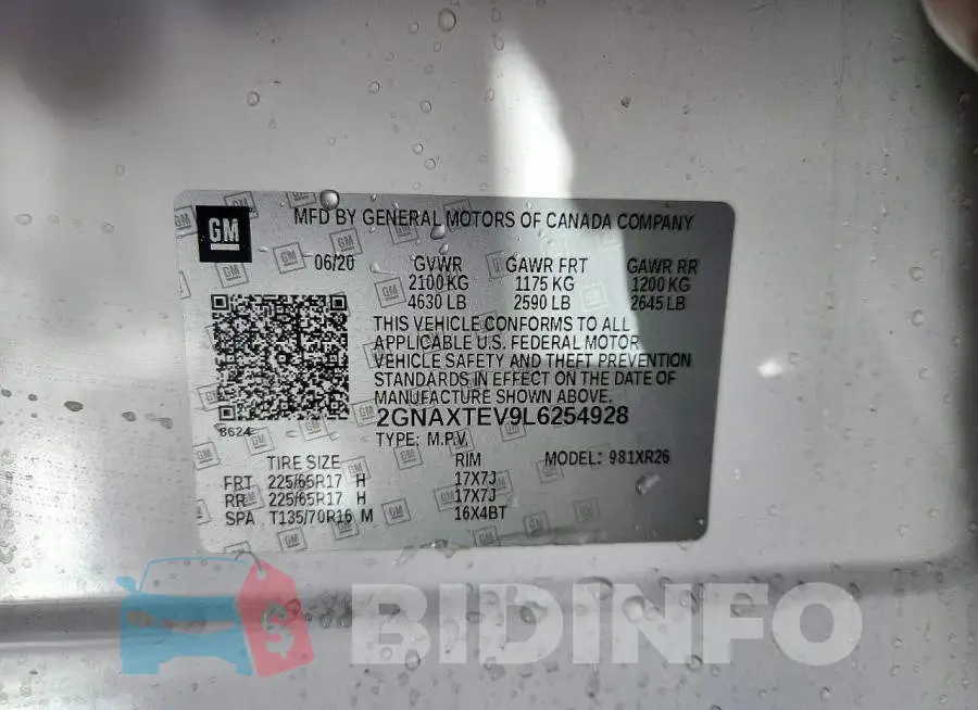 2GNAXTEV9L6254928 Photo# 13