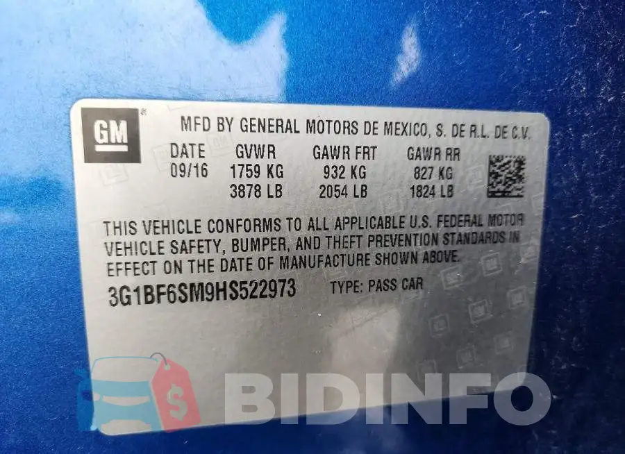 3G1BF6SM9HS522973 Photo# 12