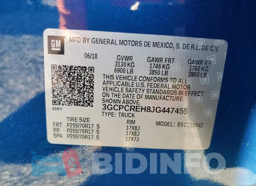 3GCPCREH8JG447455 Photo# 13