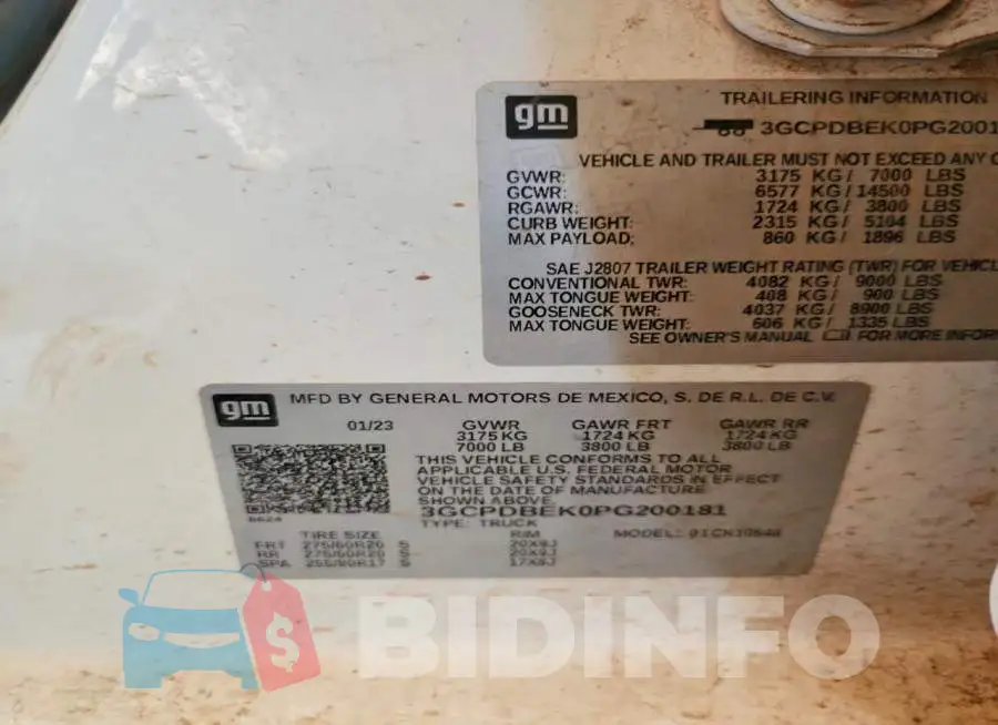 3GCPDBEK0PG200181 Photo# 12