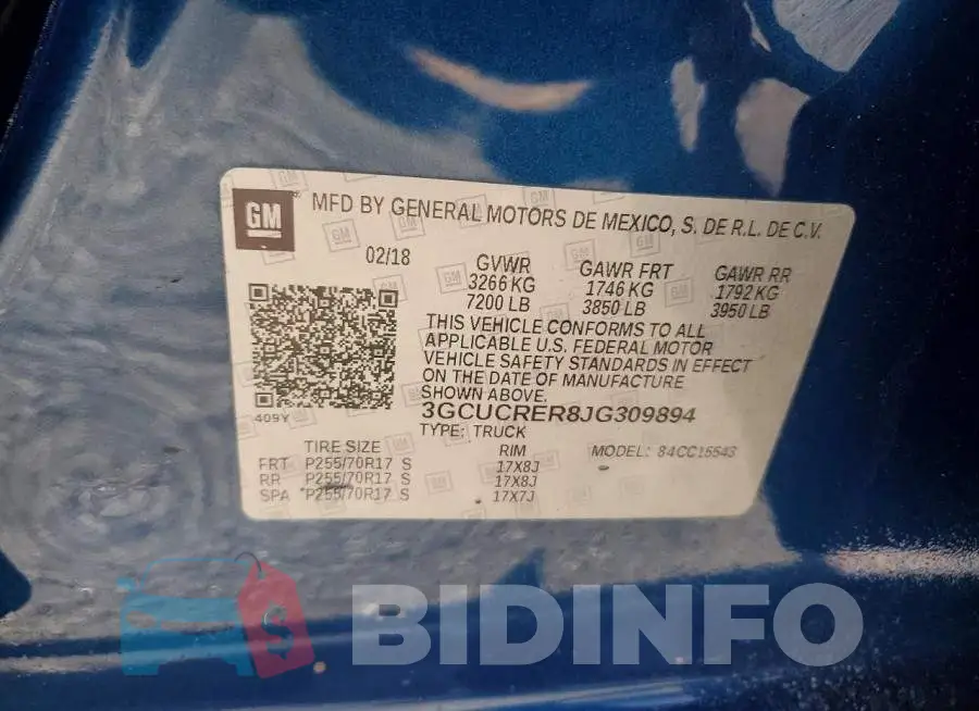3GCUCRER8JG309894 Photo# 12