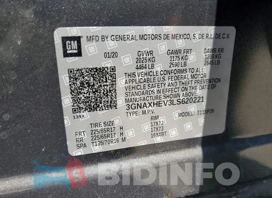 3GNAXHEV3LS620221 Photo# 14