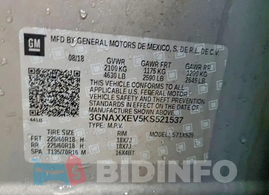 3GNAXXEV5KS521537 Photo# 13
