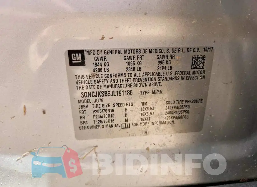 3GNCJKSB5JL191186 Photo# 13