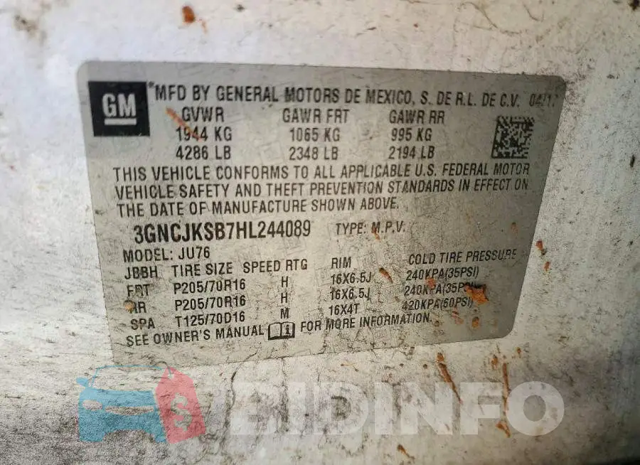 3GNCJKSB7HL244089 Photo# 13
