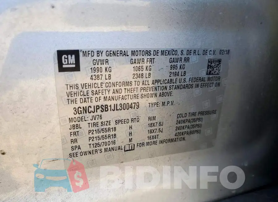 3GNCJPSB1JL300479 Photo# 13
