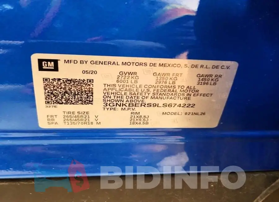 3GNKBERS9LS674222 Photo# 14