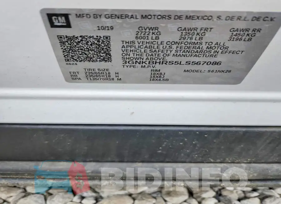 3GNKBHRS5LS567086 Photo# 14