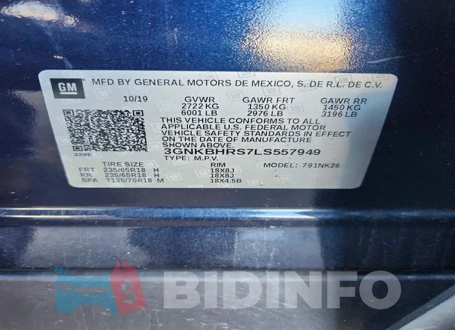 3GNKBHRS7LS557949 Photo# 13