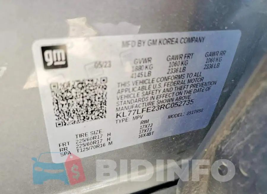 KL77LFE23RC052735 Photo# 12