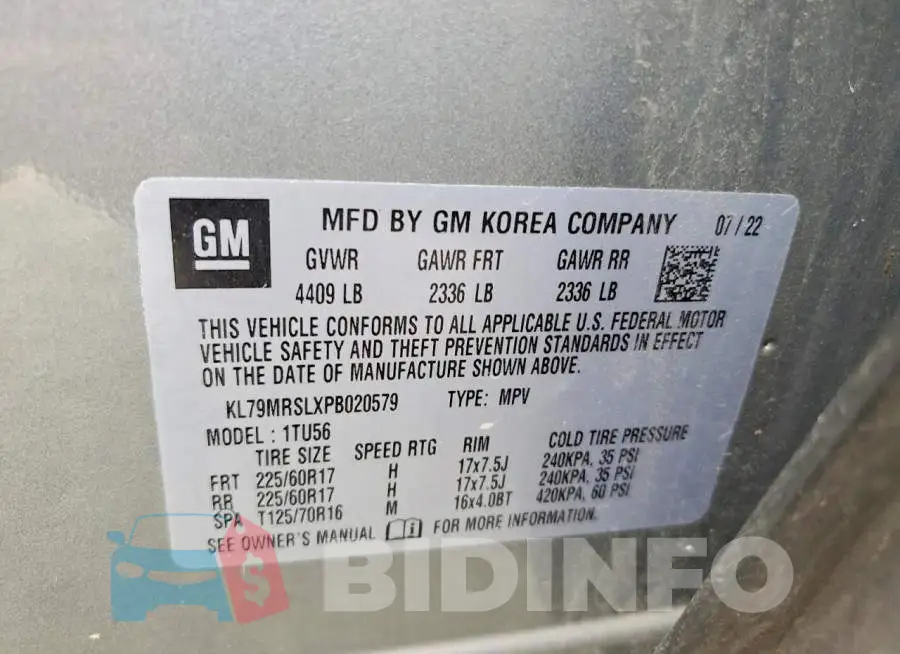 KL79MRSLXPB020579 Photo# 12