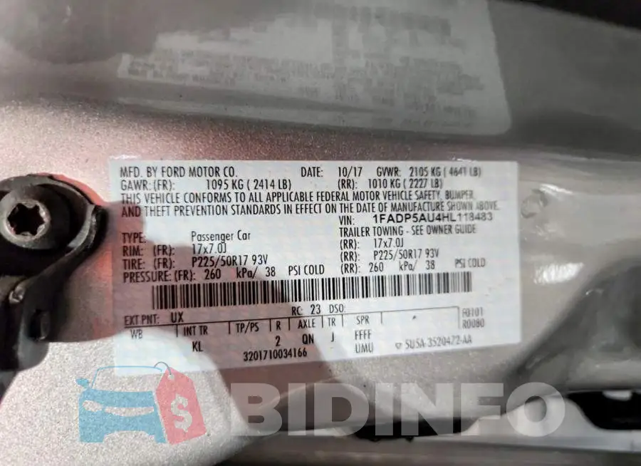 1FADP5AU4HL118483 Photo# 12
