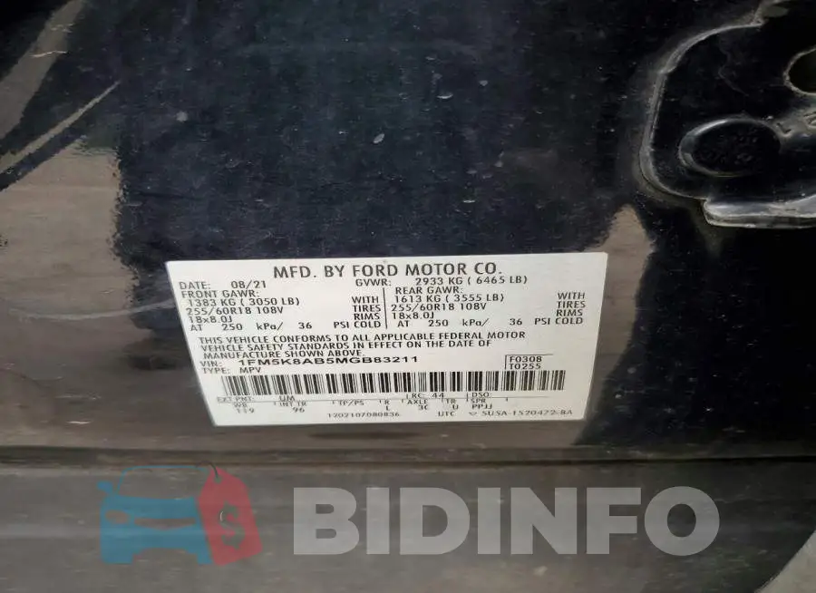 1FMSK8AB5MGB83211 Photo# 13