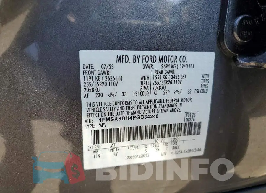 1FMSK8DH4PGB34248 Photo# 14