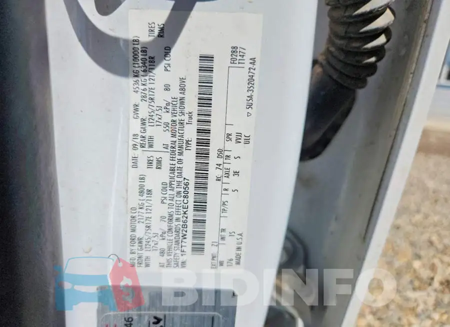 1FT7W2B62KEC80567 Photo# 12