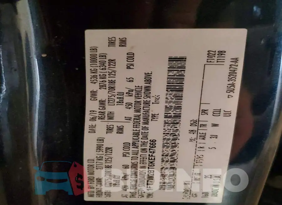 1FT7W2BT6KEF47666 Photo# 12