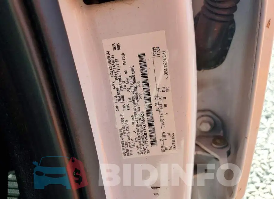 1FT7W2BT7KED50506 Photo# 12