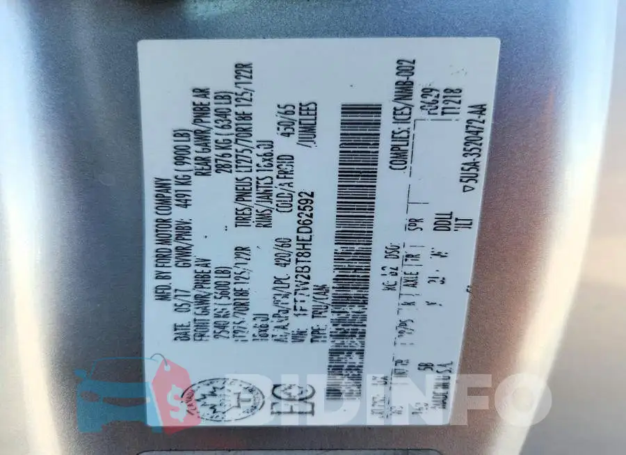 1FT7W2BT8HED62592 Photo# 13