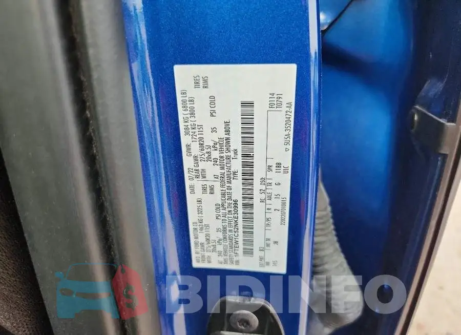 1FTEW1C52NKE30996 Photo# 12