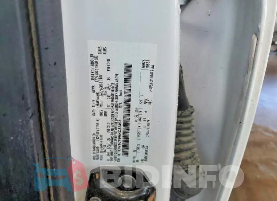 1FTEW1CF9HKC32493 Photo# 12