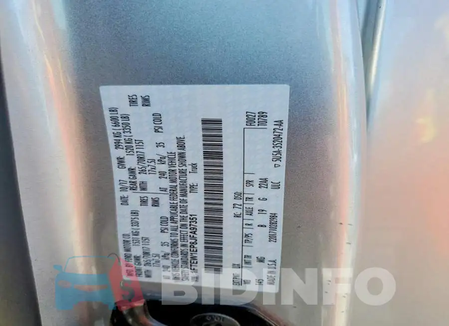 1FTEW1EP8JFA97351 Photo# 12