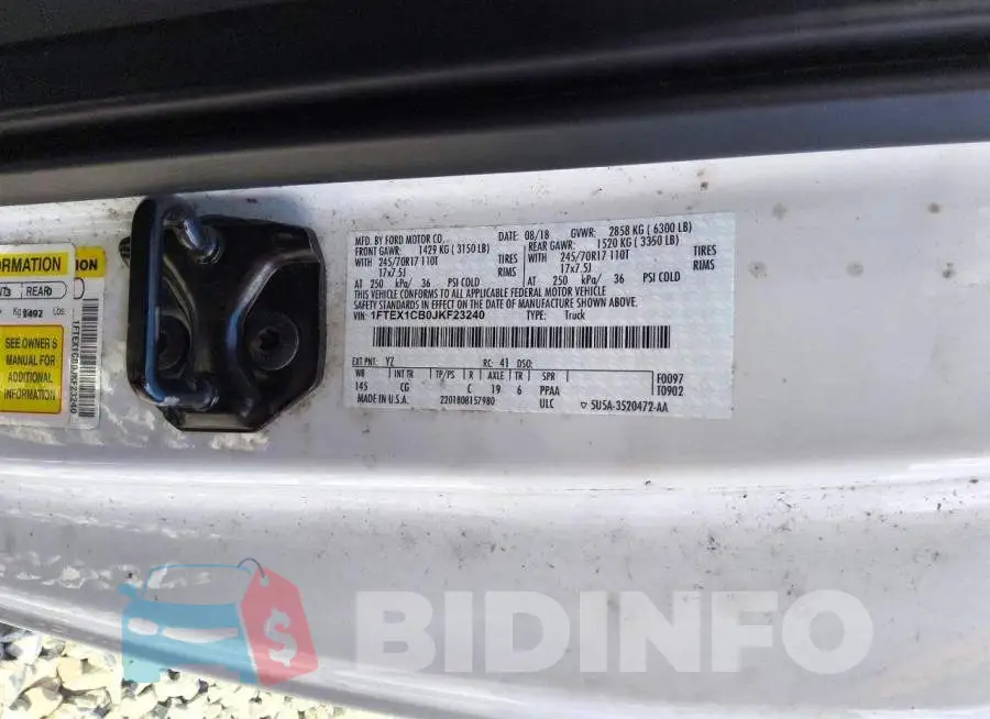 1FTEX1CB0JKF23240 Photo# 12
