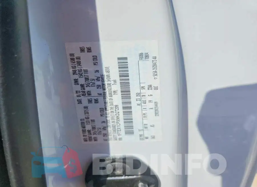 1FTEX1CPXNKD27209 Photo# 13