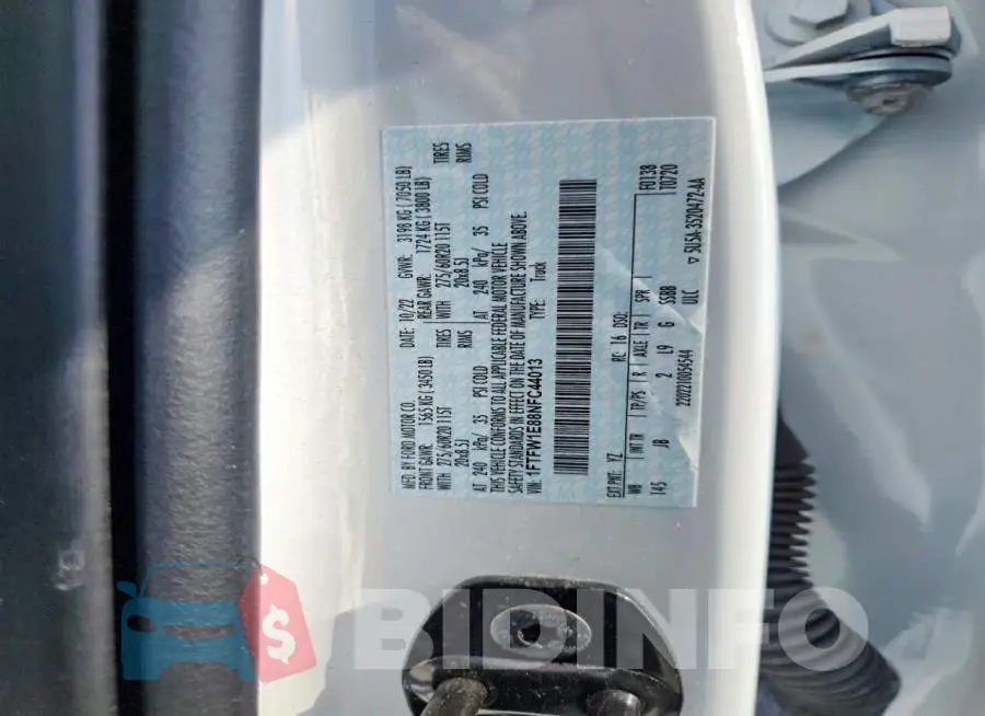1FTFW1E88NFC44013 Photo# 13