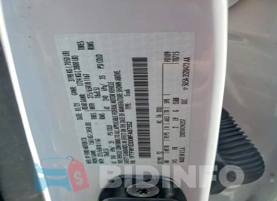 1FTFW1E8XMFA87552 Photo# 12