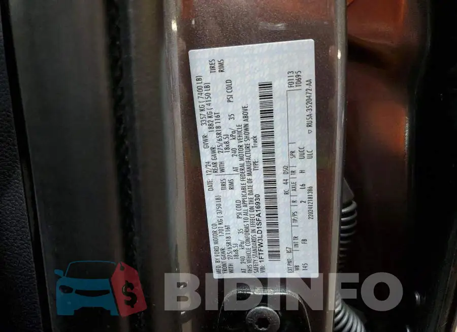 1FTFW3LD1SFA16930 Photo# 12