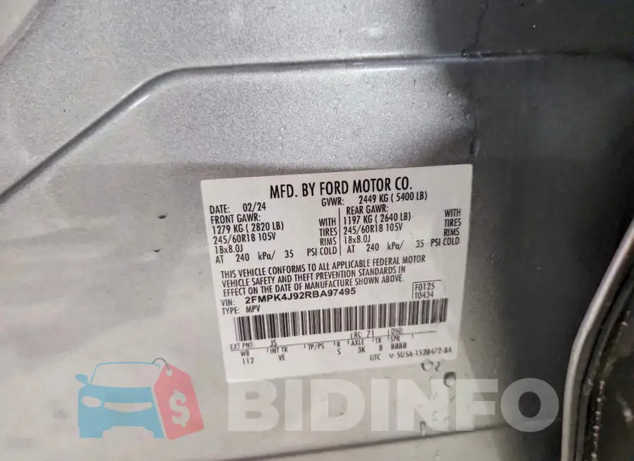 2FMPK4J92RBA97495 Photo# 12