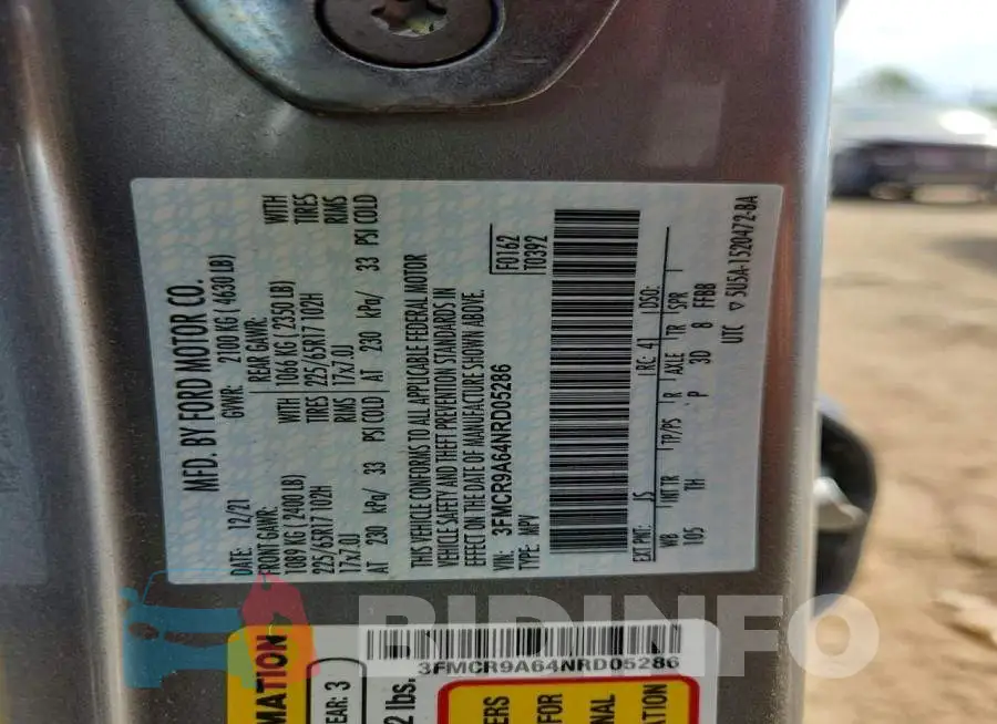 3FMCR9A64NRD05286 Photo# 12