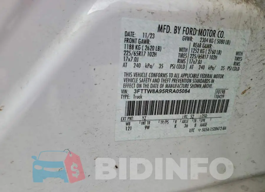 3FTTW8A95RRA05084 Photo# 12