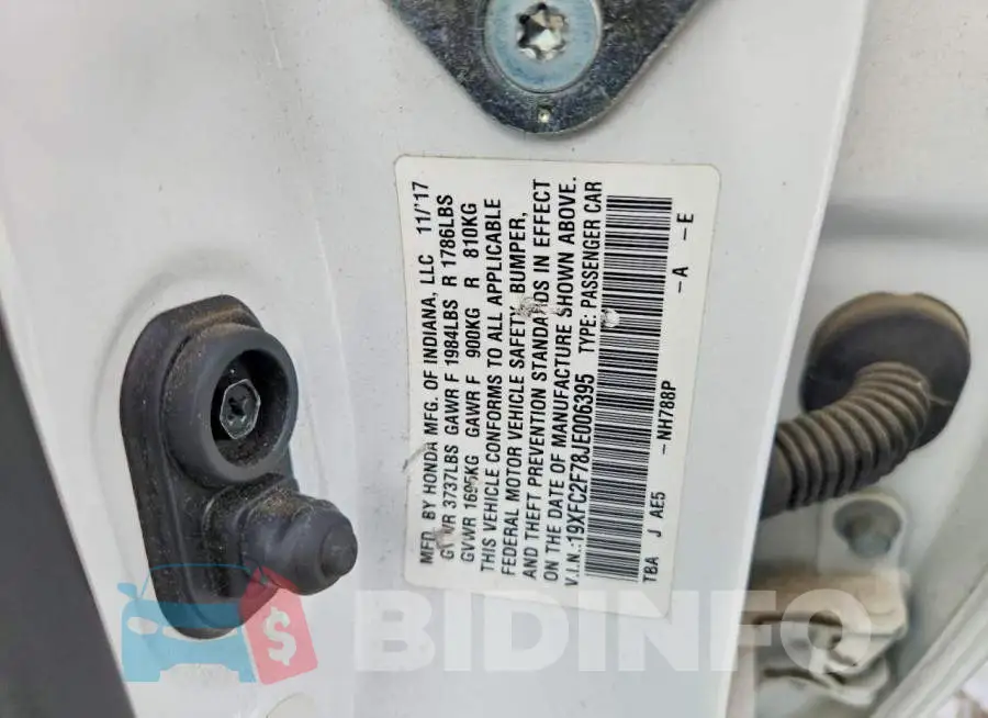 19XFC2F78JE006395 Photo# 13