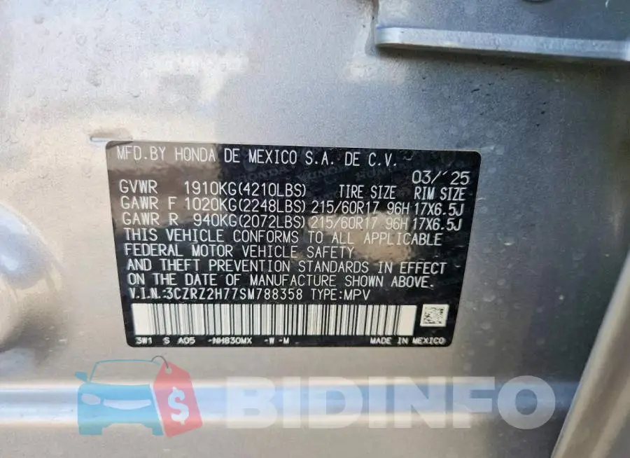 3CZRZ2H77SM788358 Photo# 12