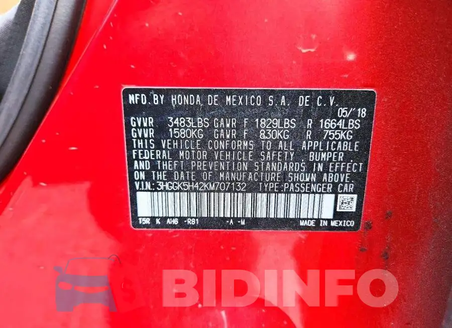3HGGK5H42KM707132 Photo# 12